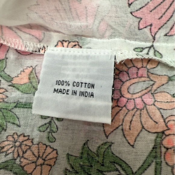 Juliet Dunn Candy Pink Rose Border Godet Dress large - Picture 12 of 13